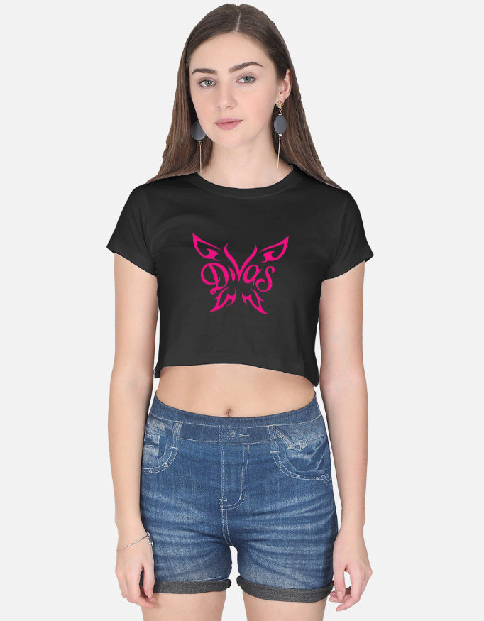 LYVIT ORIGINALS crop top showing a fitted front view, with a stylish neckline and casual design perfect for everyday wear.