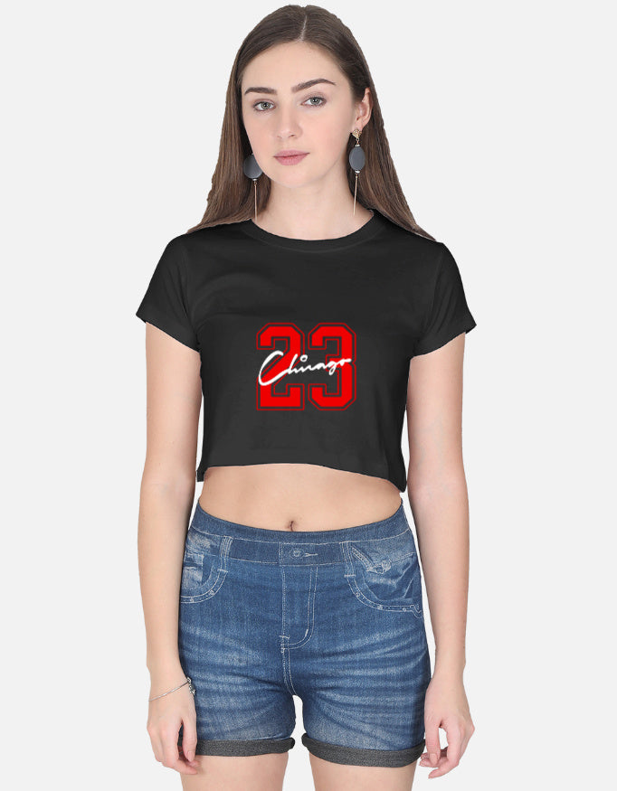 LYVIT ORIGINALS crop top shown from the front, featuring a fitted design, sleeveless style, and stylish neckline.