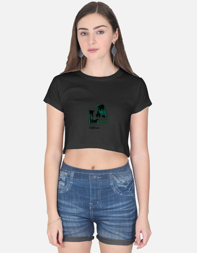 LYVIT ORIGINALS crop top displayed from the front, featuring a fitted design and stylish neckline.