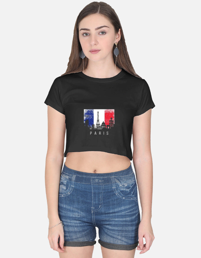 LYVIT ORIGINALS crop top showing a fitted front view with a stylish neckline and casual design.