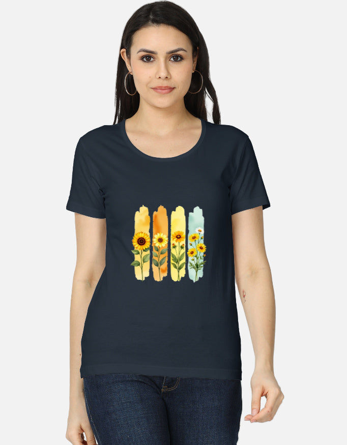 Women's classic T-shirt by LYVIT ORIGINALS, front view showing soft fabric, simple round neckline, and casual fit.