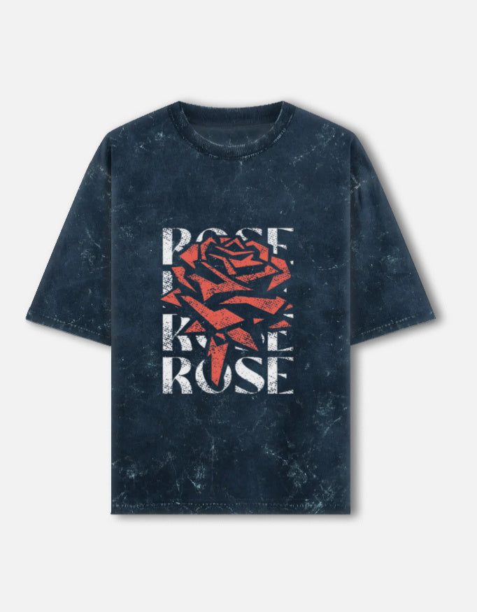 Unisex acid washed oversized T-shirt from LYVIT ORIGINALS, front view showing relaxed fit and faded vintage-style fabric.