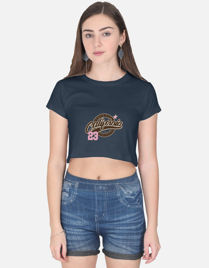 LYVIT ORIGINALS crop top featuring a stylish front view, showcasing its trendy design and comfortable fit.
