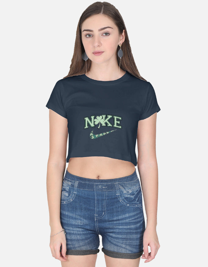 Front view of LYVIT ORIGINALS crop top in soft fabric with a fitted design and sleeveless style.