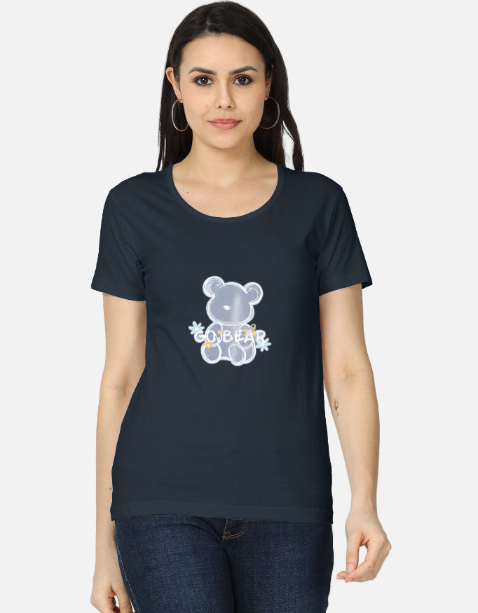 Front view of LYVIT ORIGINALS women's classic T-shirt in a simple, stylish design on a white background.