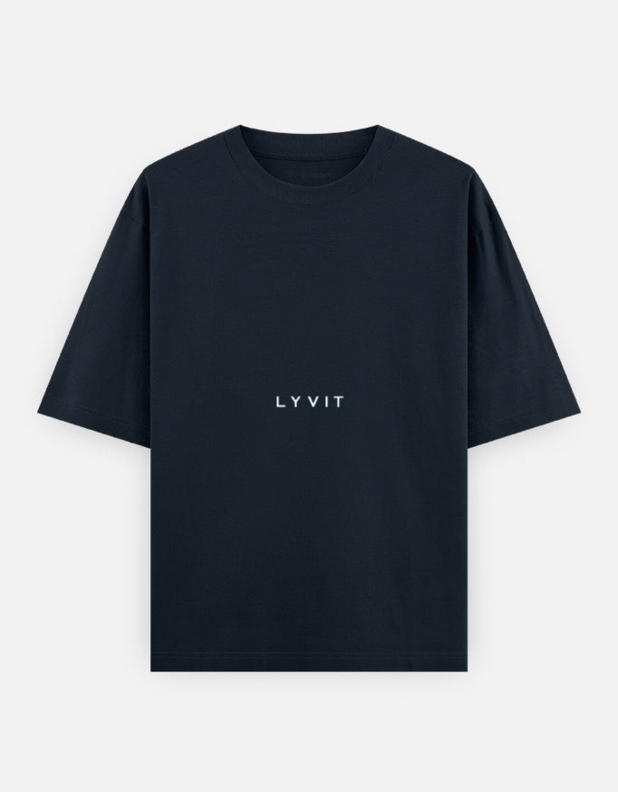 Unisex oversized classic T-shirt by LYVIT ORIGINALS, front view showing relaxed fit and simple design in soft fabric.