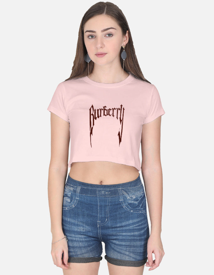 Lyvit Originals crop top front view showing fitted style and stylish design, perfect for casual or trendy outfits.