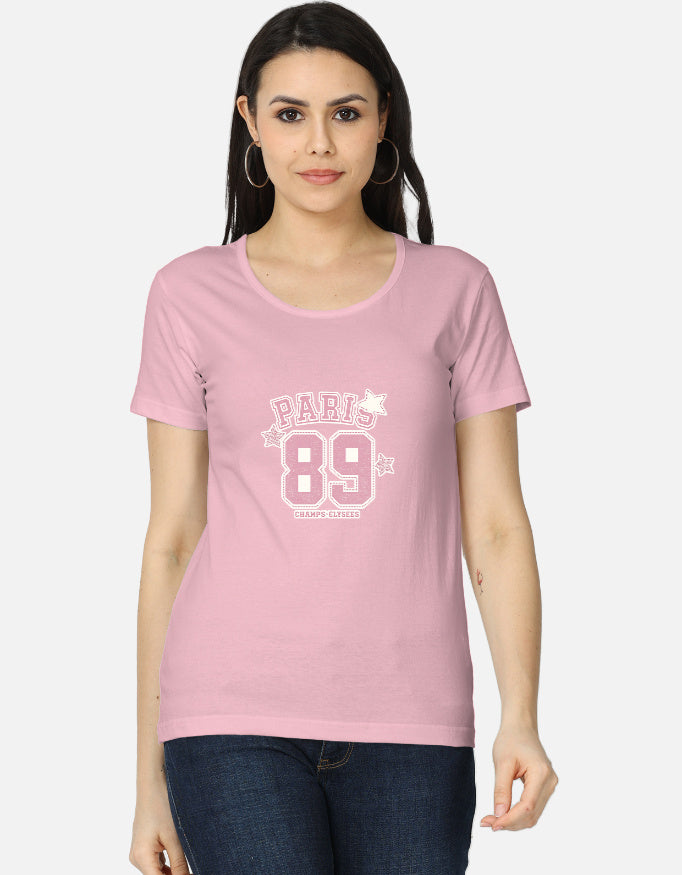 Women’s classic white T-shirt by LYVIT ORIGINALS, front view showing crew neckline and short sleeves.