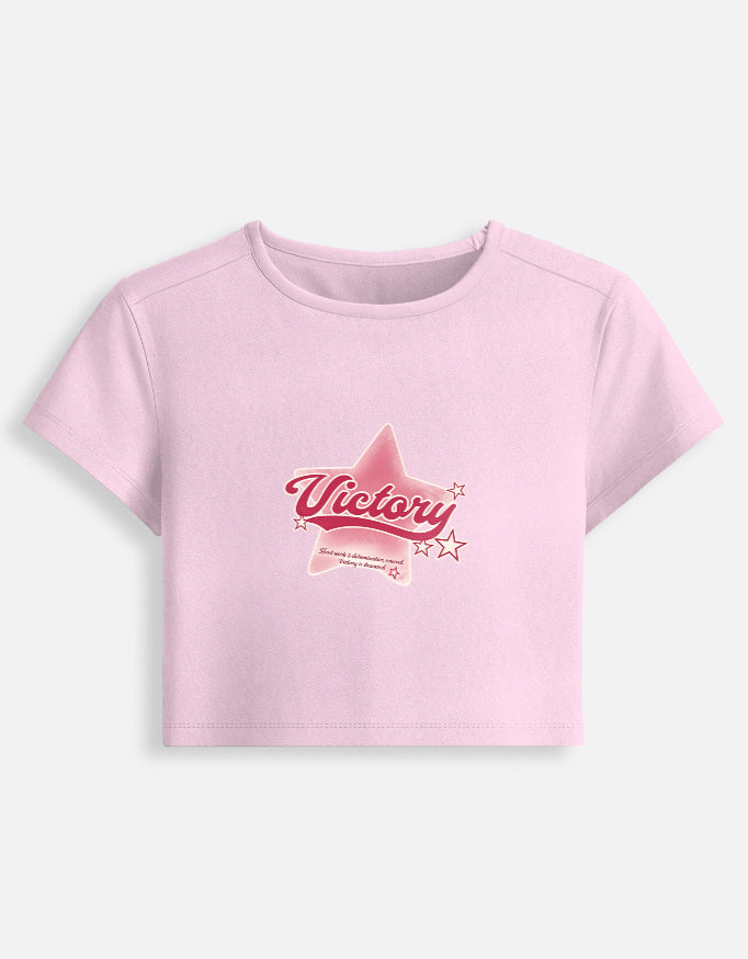 Baby tee by LYVIT ORIGINALS featuring a simple front view with a relaxed fit and soft fabric for comfortable wear.