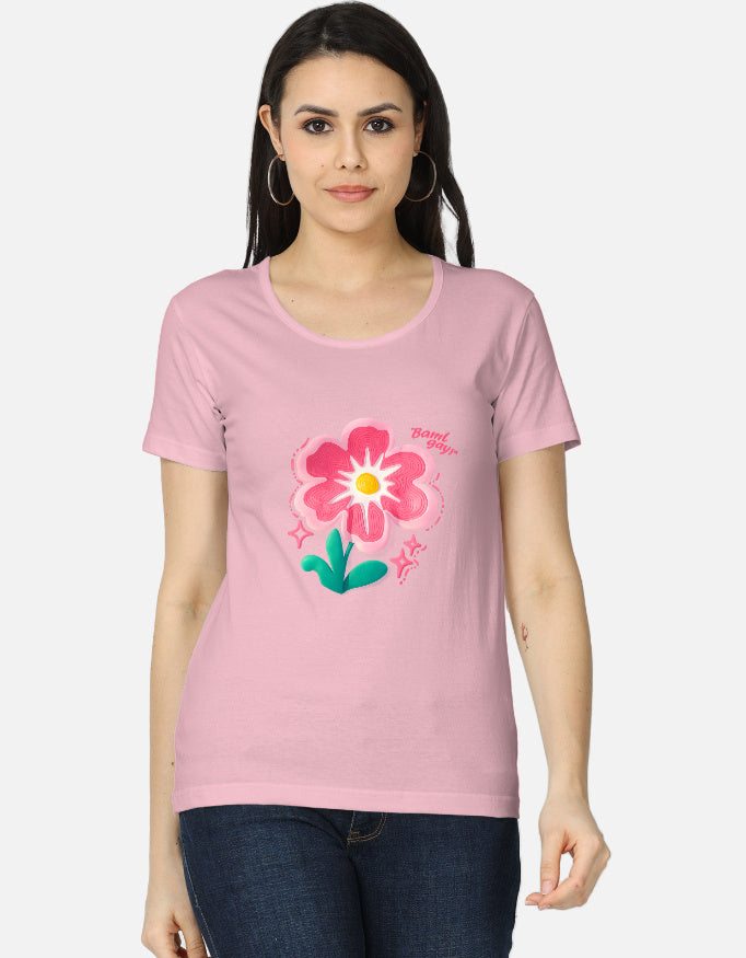 Women's classic T-shirt by LYVIT ORIGINALS, front view showing soft fabric, crew neckline, and simple stylish design.