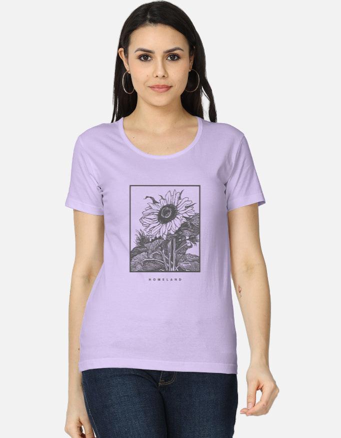 Women's classic crew T-shirt by LYVIT ORIGINALS, front view showing soft fabric and simple crew neckline.