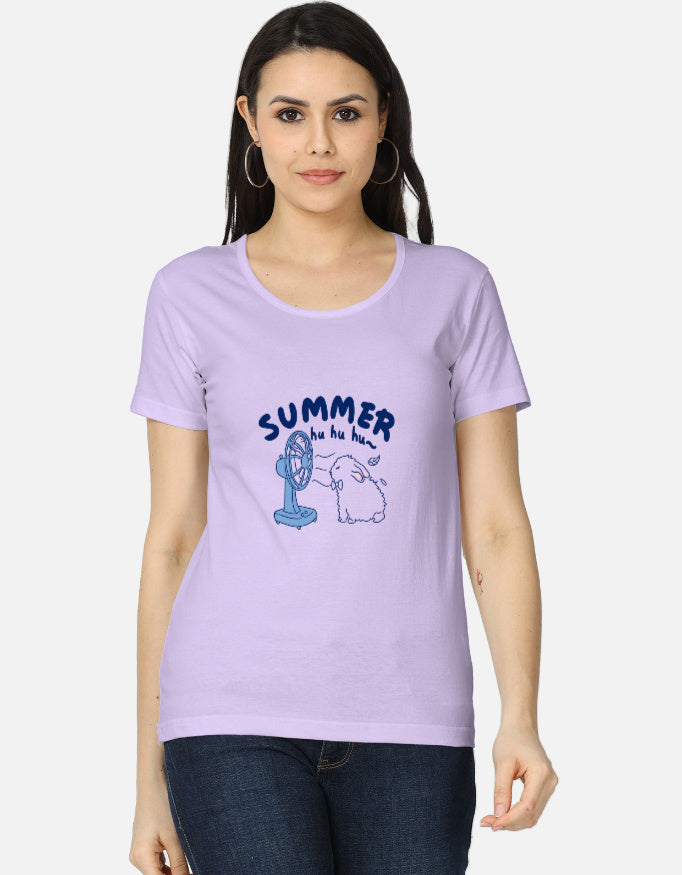 Women's classic T-shirt by LYVIT ORIGINALS, front view showing soft fabric and simple crew neckline.