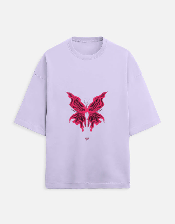 Front view of unisex oversized Terry tee by LYVIT ORIGINALS, featuring a relaxed fit and soft terry fabric.