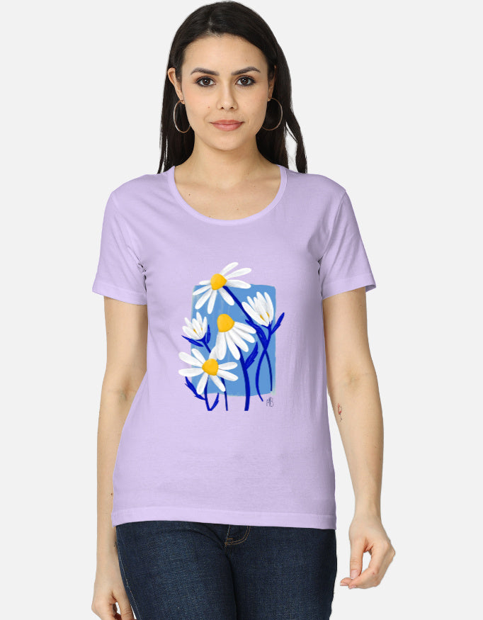 Women's classic T-shirt by LYVIT ORIGINALS, front view showing soft cotton fabric and simple crew neckline.