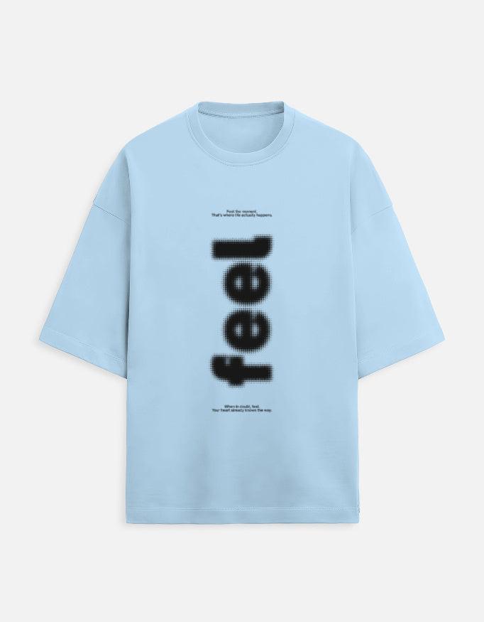 Unisex oversized terry cloth tee by LYVIT ORIGINALS, front view showing relaxed fit and soft fabric in natural color.