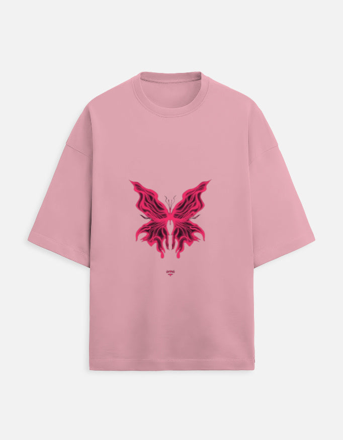 Front view of a unisex oversized terry cloth tee by LYVIT ORIGINALS, featuring a relaxed fit and casual style.
