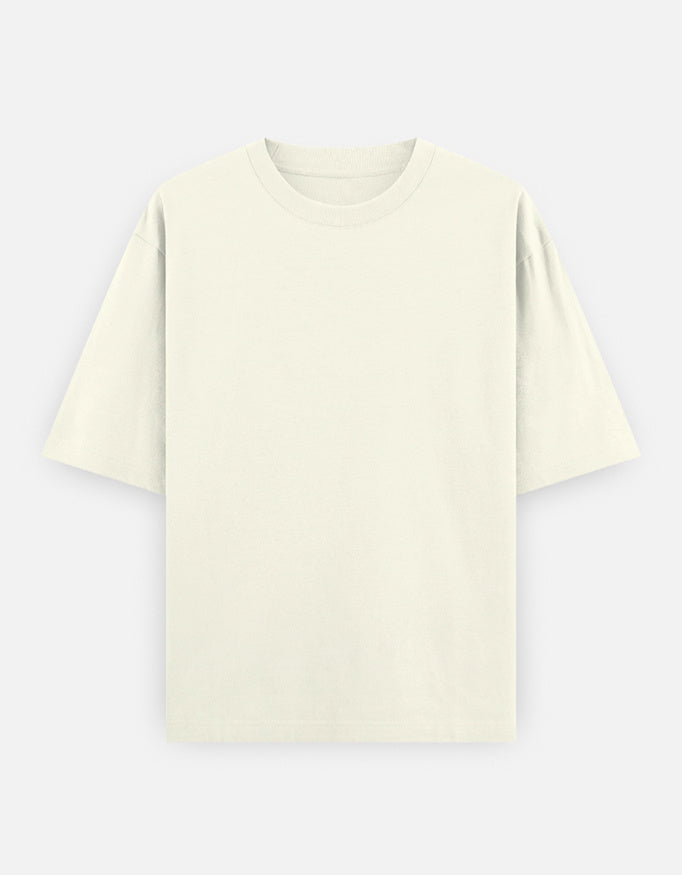 Unisex oversized classic T-shirt by LYVIT ORIGINALS, front view showing relaxed fit and simple design in neutral color.