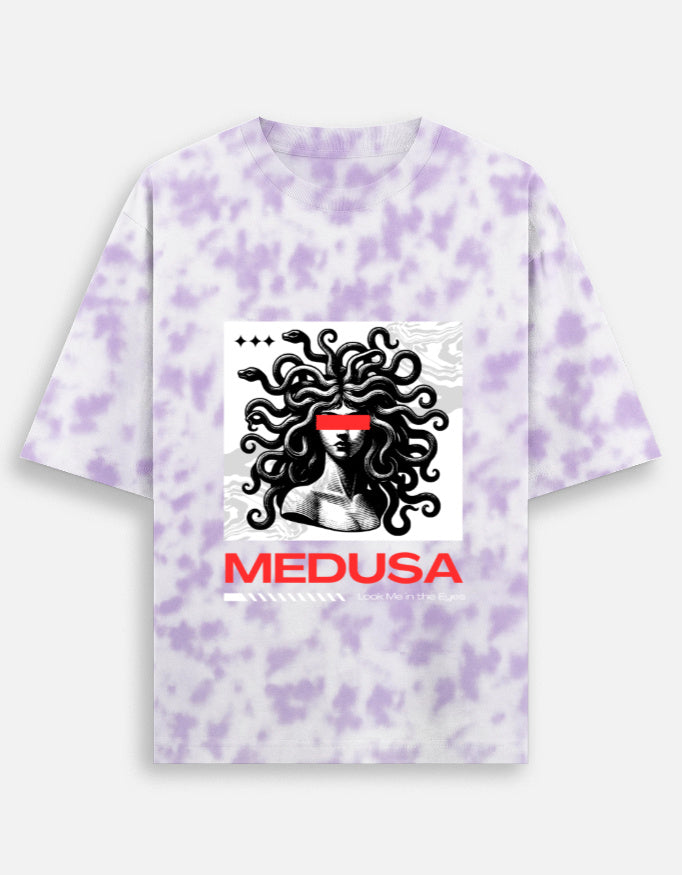 Unisex tie dye oversized T-shirt by LYVIT ORIGINALS featuring a colorful front design and relaxed fit.