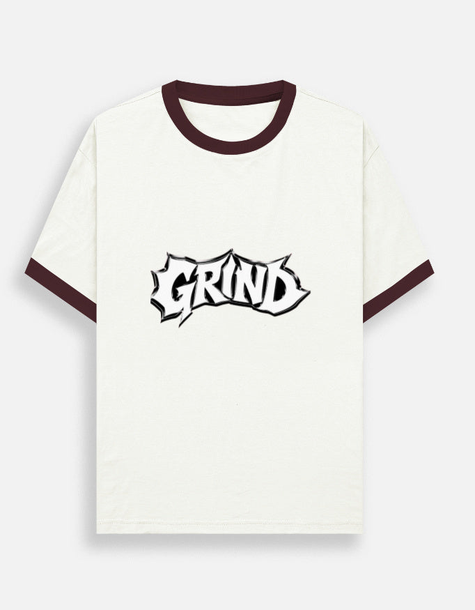Unisex LYVIT ORIGINALS ringer T-shirt with contrasting collar and sleeve cuffs, front view showing classic casual style.