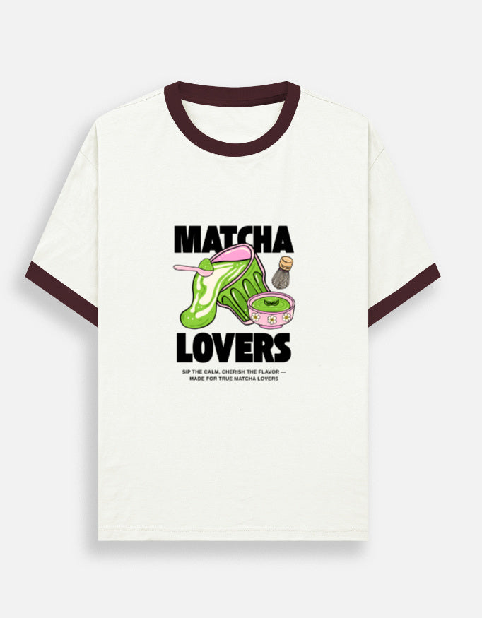 Unisex Ringer T-Shirt by LYVIT ORIGINALS, front view showing classic collar and contrasting sleeve and collar details.