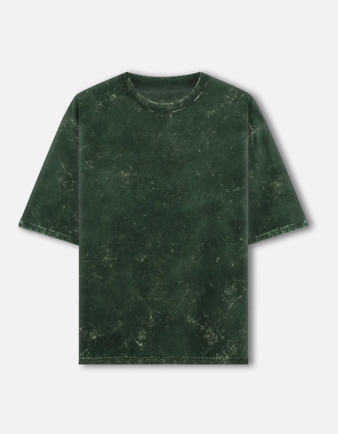 Unisex acid washed oversized T-shirt by LYVIT ORIGINALS, front view showing relaxed fit and washed fabric texture.