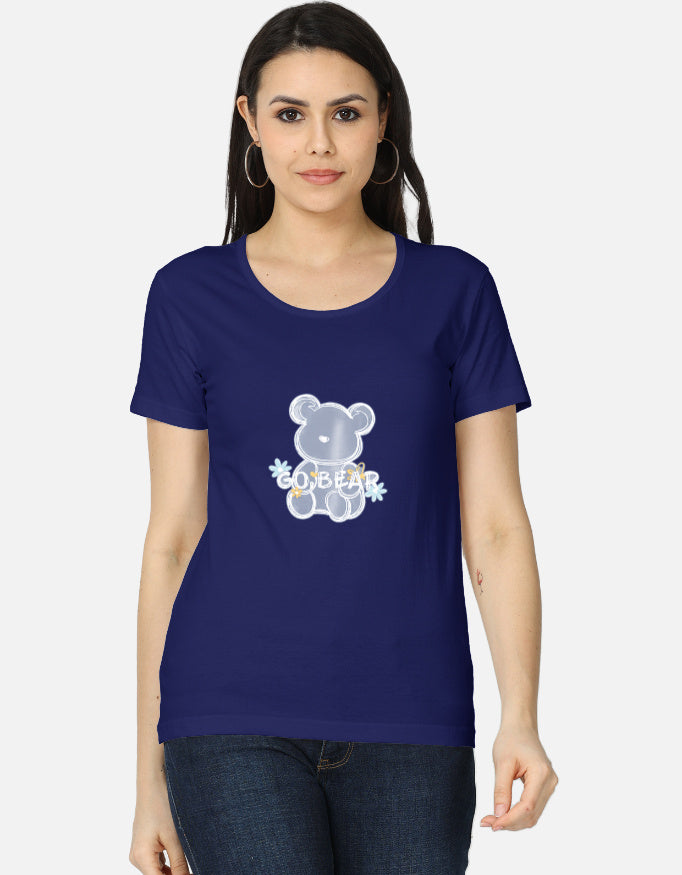 Women's classic white T-shirt by LYVIT ORIGINALS, front view showing crew neck and short sleeves.