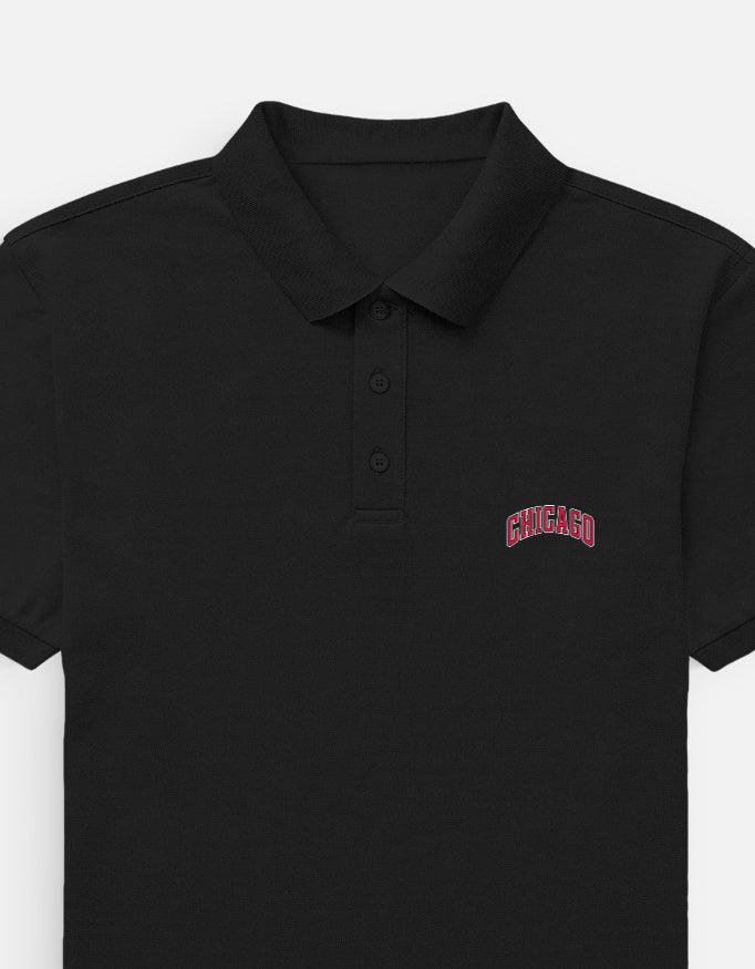 Men's LYVIT ORIGINALS polo shirt with a left chest pocket, shown from the front in a close-up view.