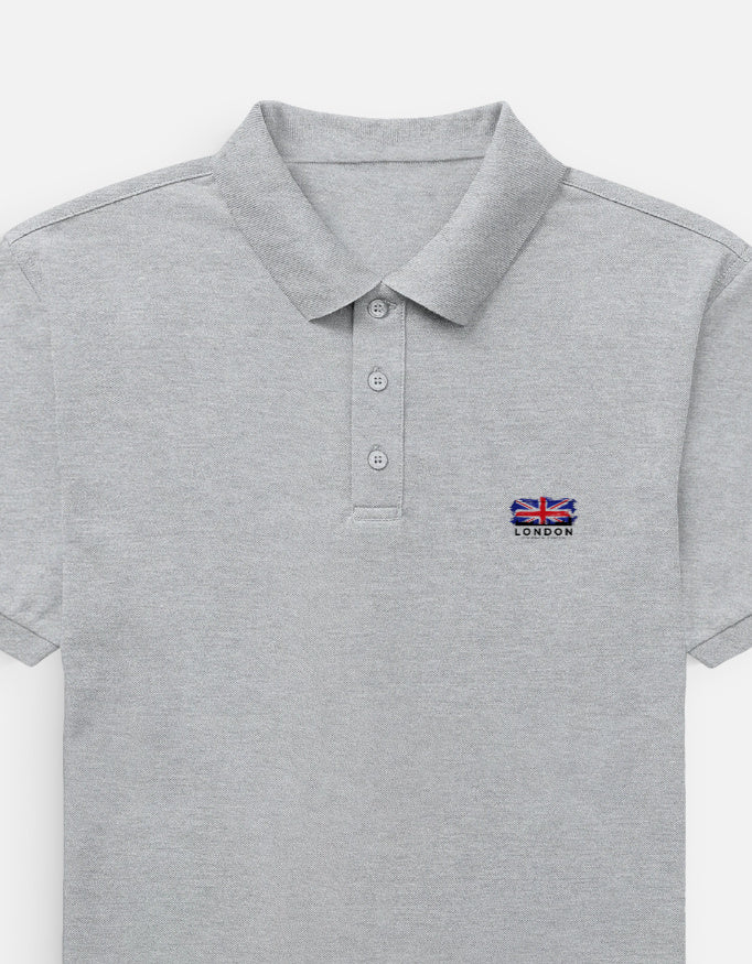 Men's LYVIT ORIGINALS polo shirt with a left chest pocket, in a classic fit, shown from the front.