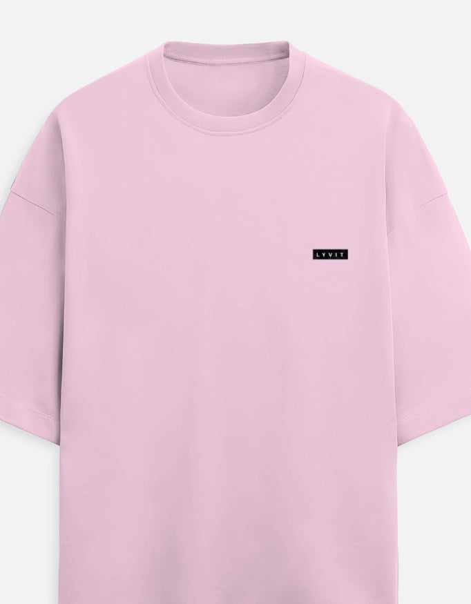 Unisex Terry Oversized Tee by LYVIT ORIGINALS with a front left pocket, soft terry fabric, relaxed fit, and casual style.