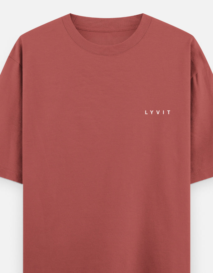 Unisex oversized classic T-shirt by LYVIT ORIGINALS featuring a front left pocket, casual fit, and soft cotton fabric.