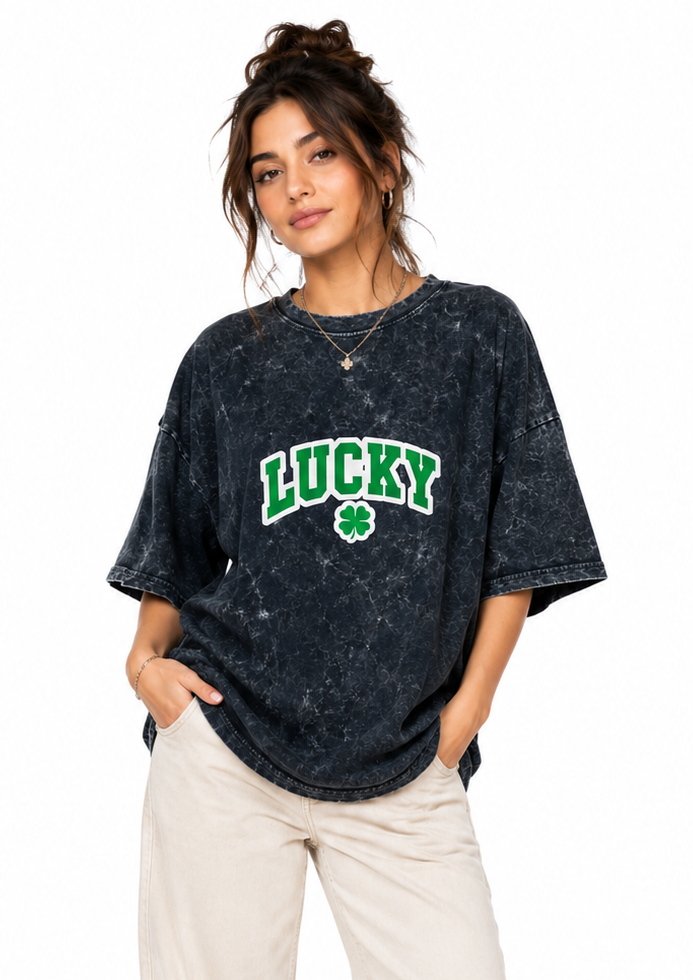 Unisex Acid Washed Oversized Tee