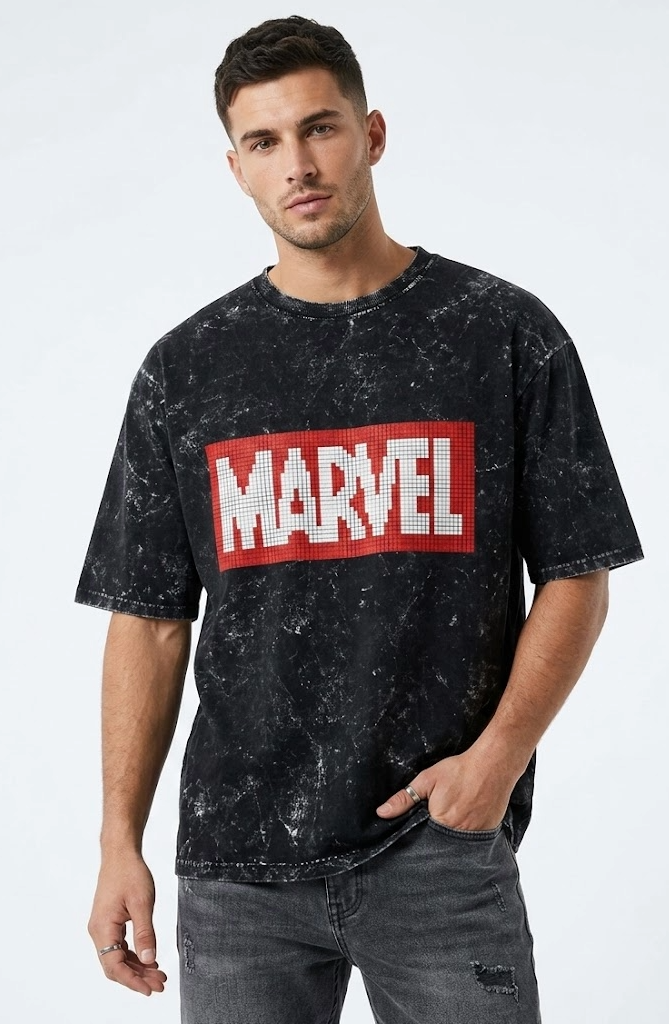 Unisex Acid Washed Oversized Tee