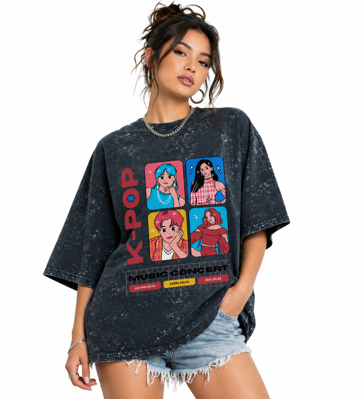 Unisex acid washed oversized T-shirt by LYVIT ORIGINALS, featuring a relaxed fit and vintage-inspired style.