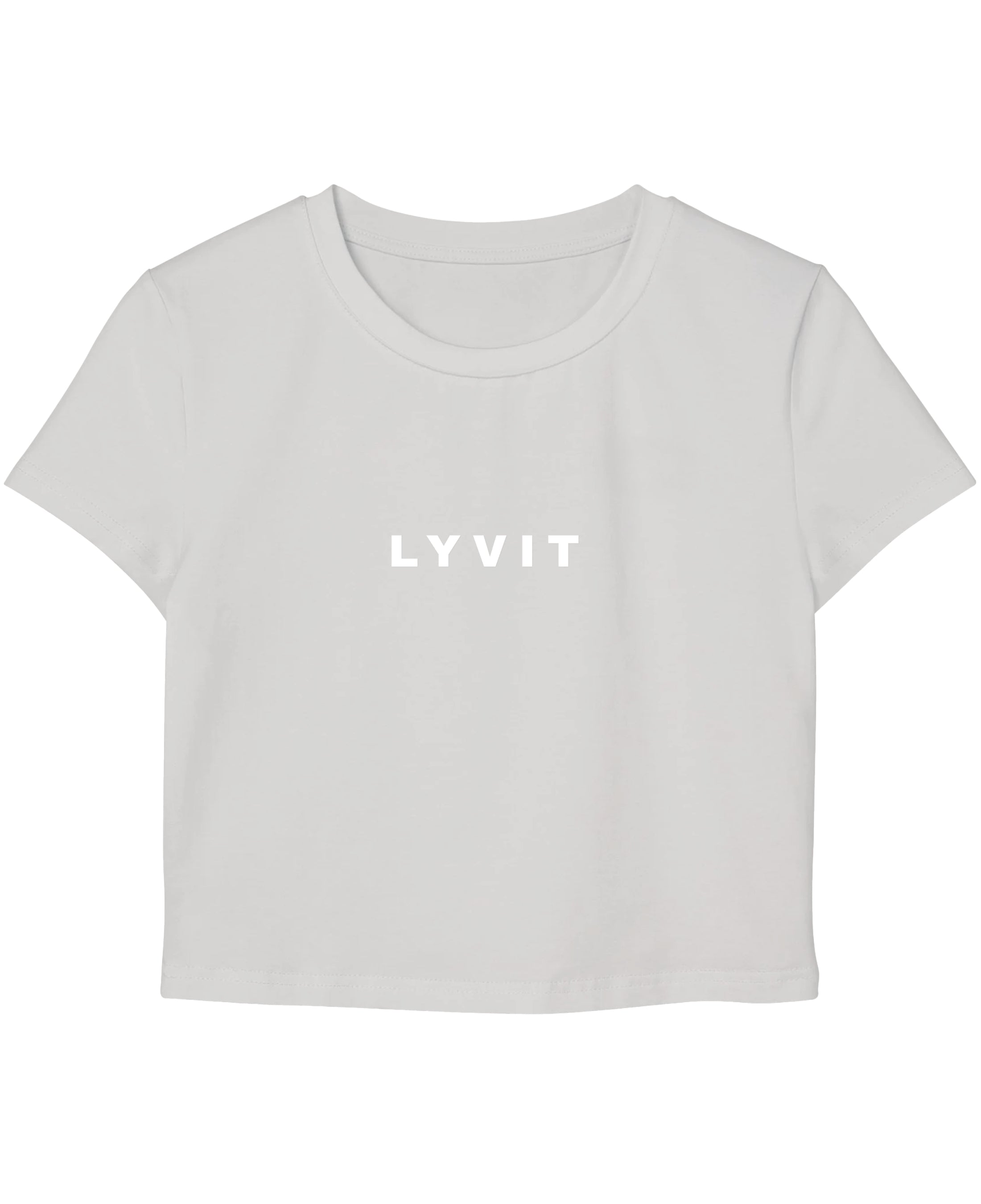 White Baby Tee Front Design