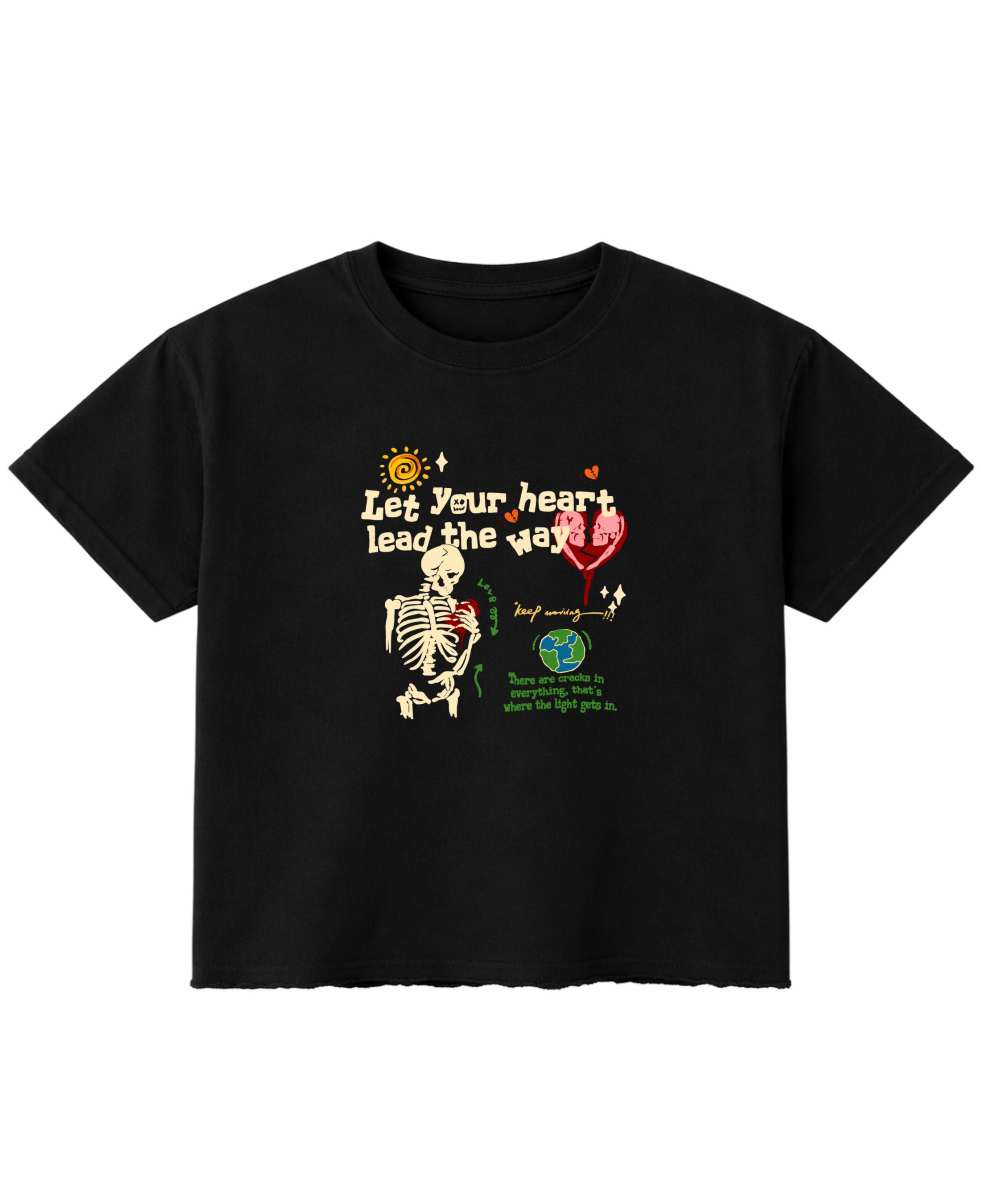 Front view of LYVIT ORIGINALS BOXY FIT T-shirt, showcasing its relaxed fit and casual style.