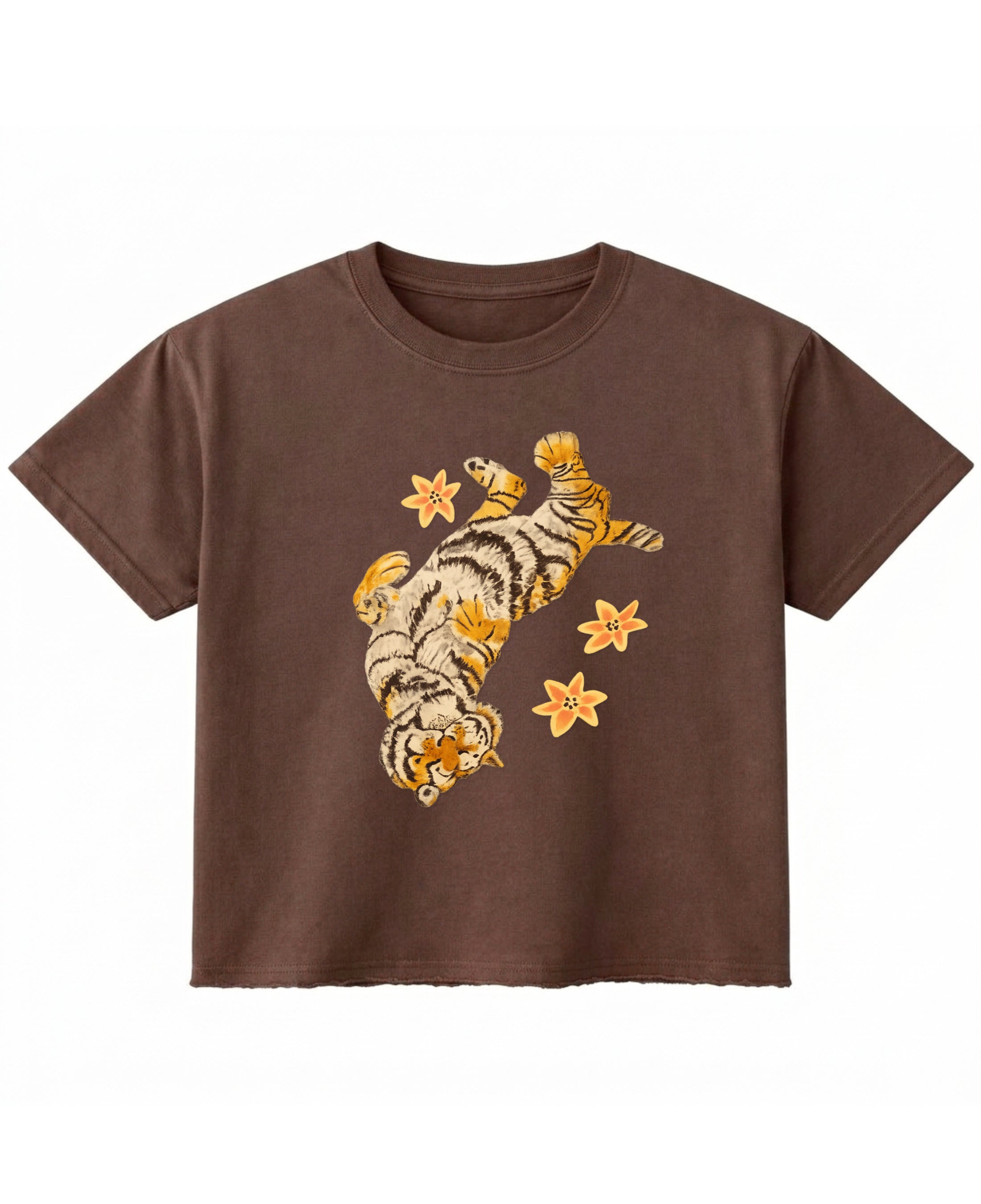 Brown Boxy Fit T-shirt Front Design