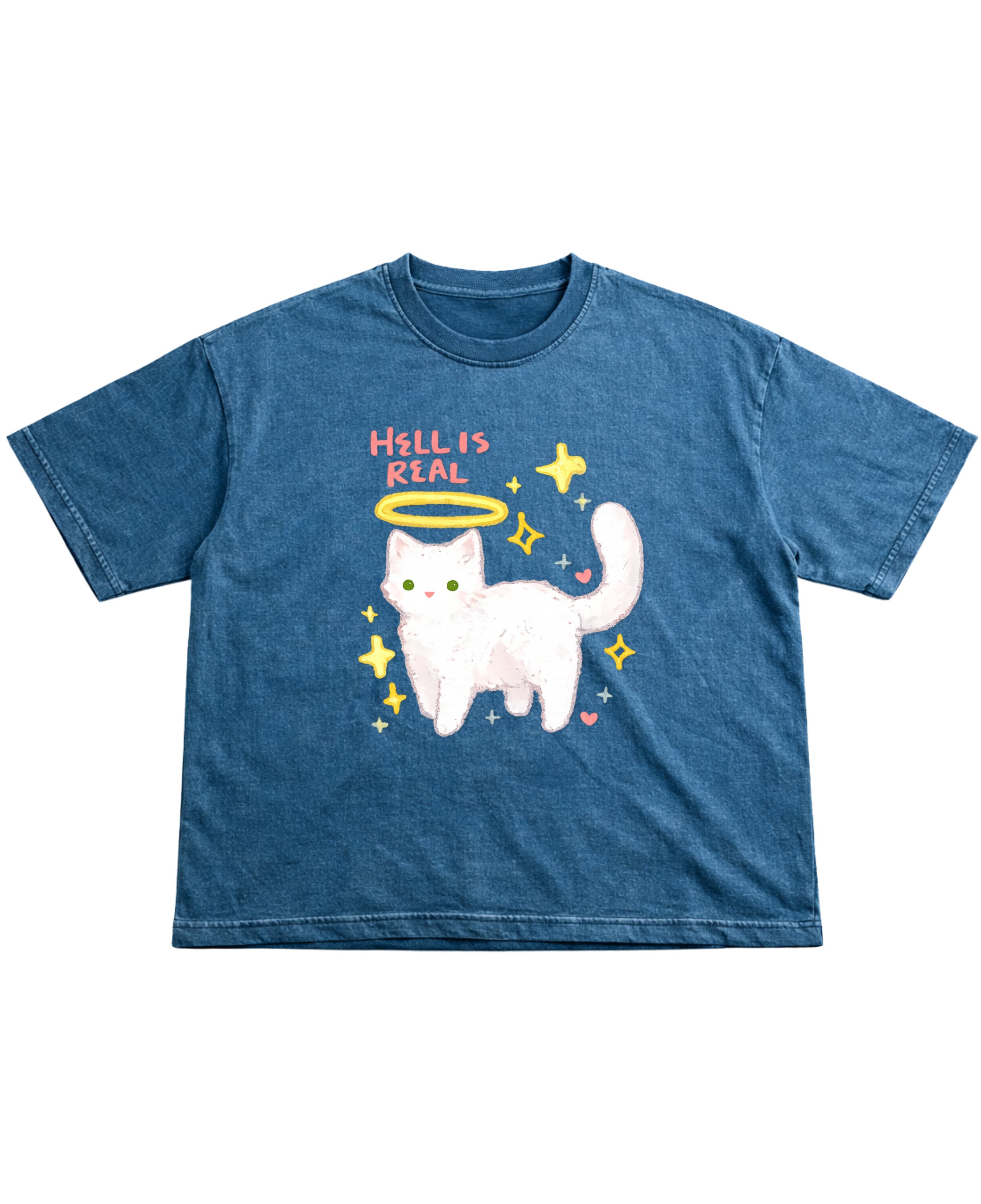 Denim Wash Boxy Fit T-shirt Front Design