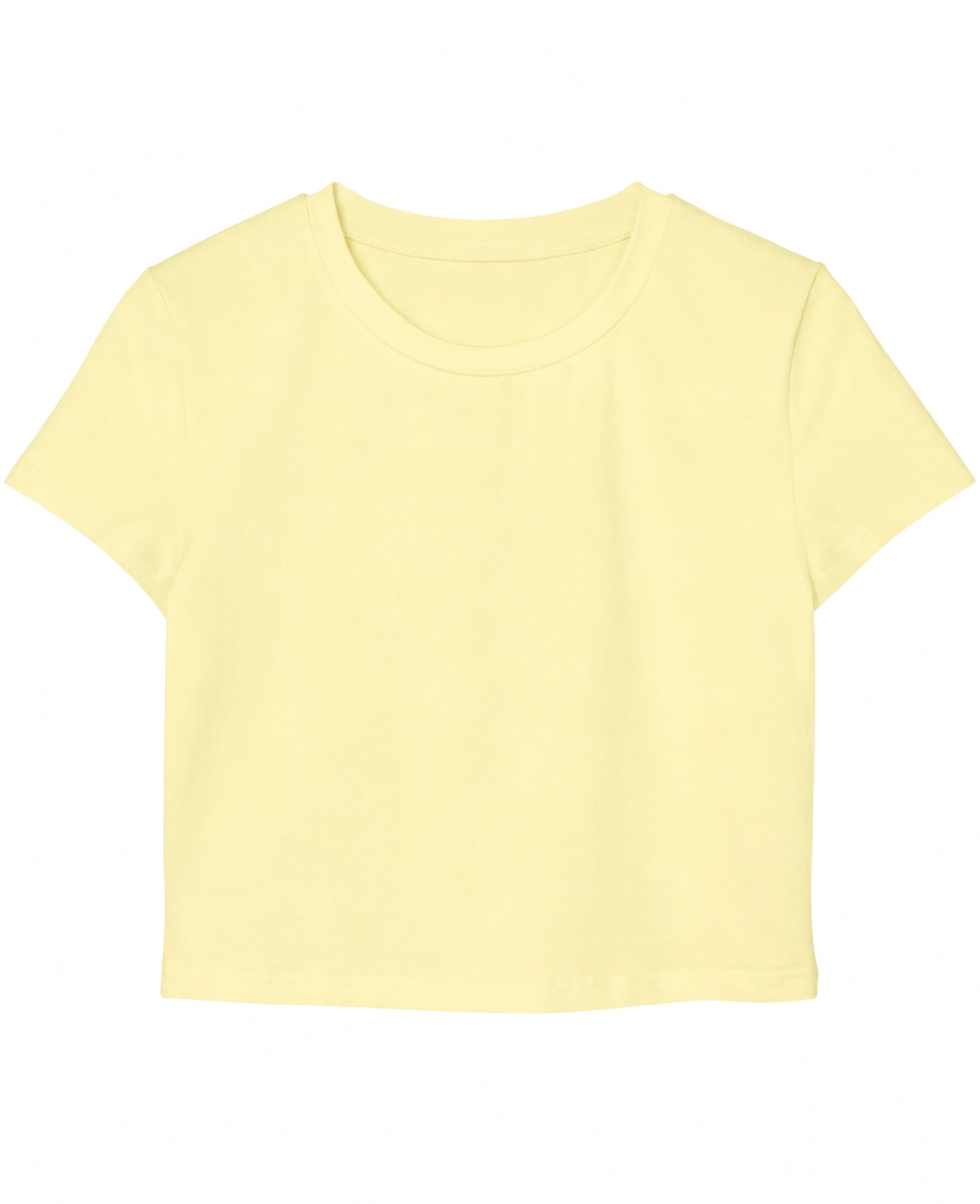 Yellow baby T-shirt by LYVIT ORIGINALS, front view showing soft cotton fabric and simple, comfortable design for infants.