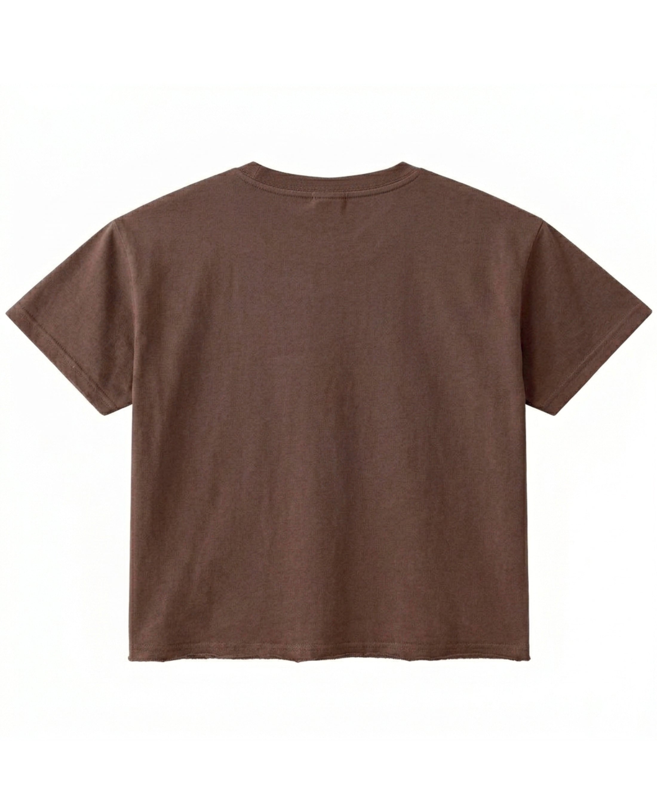 Back view of a men's French cotton boxy fit T-shirt by LYVIT ORIGINALS, featuring a relaxed fit and soft cotton fabric.