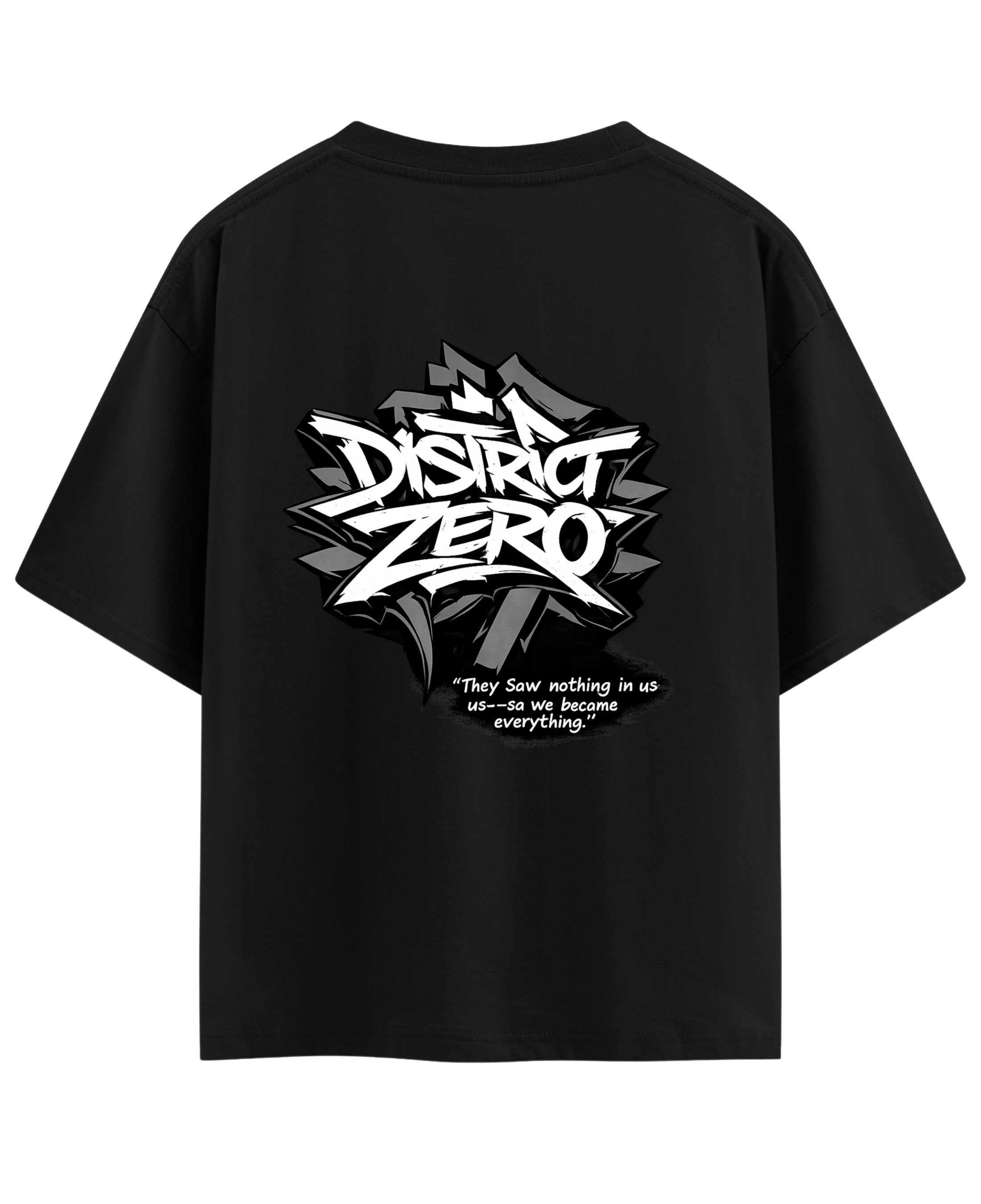 Black Oversized T-shirt Back Design