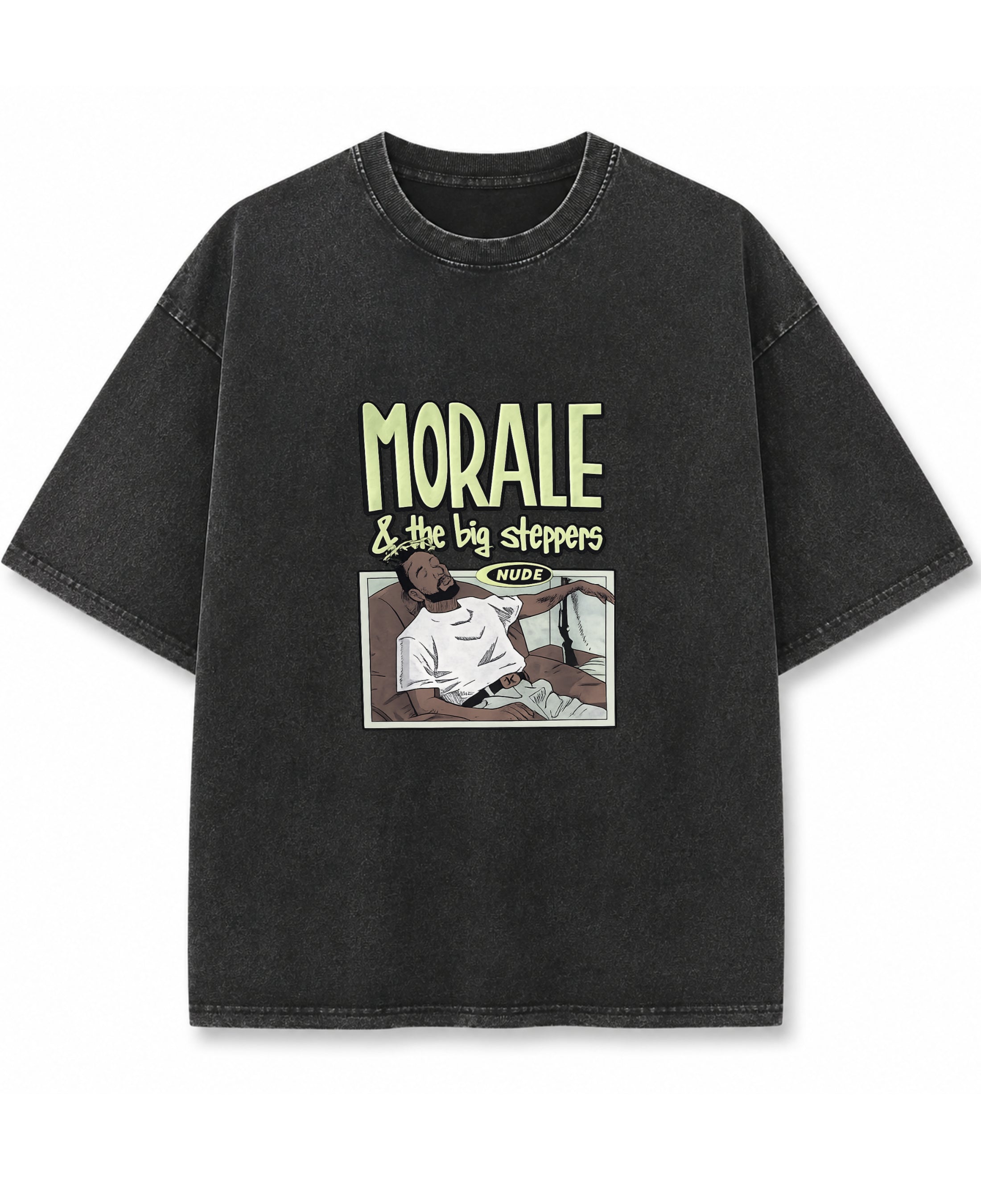 Vintage Fade Wash Oversized T-shirt Front Design