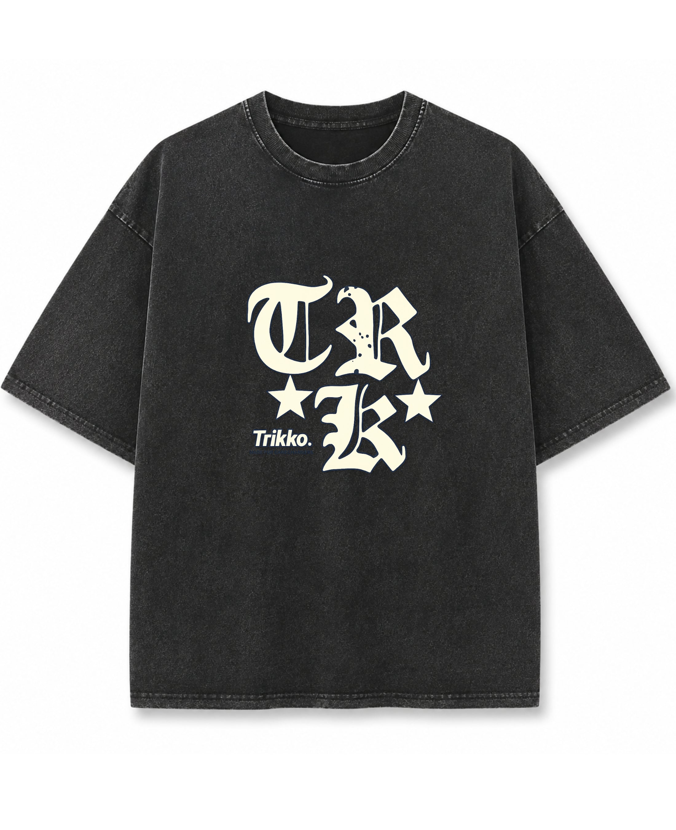 Vintage Fade Wash Oversized T-shirt Front Design