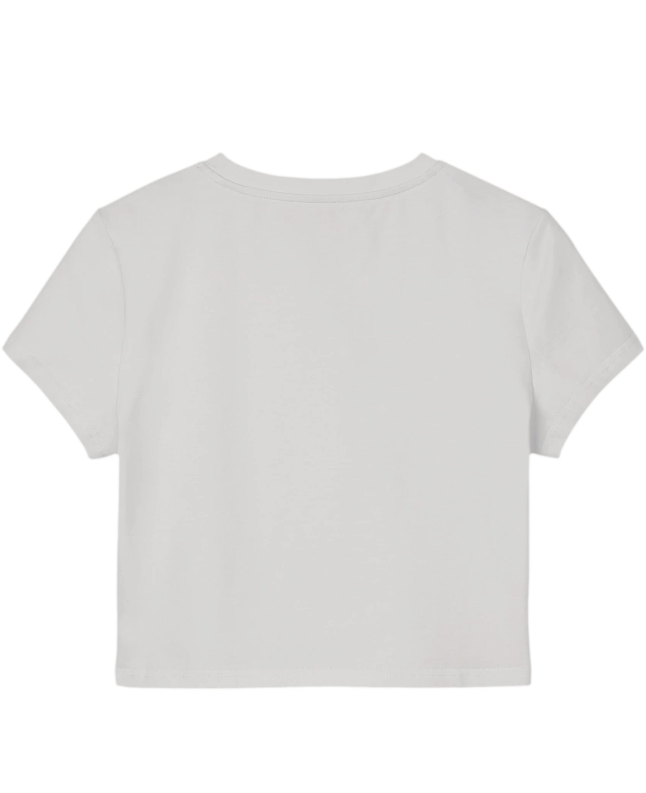 White baby T-shirt by Lyvit Originals, shown from the back with a simple, soft cotton design for infants.