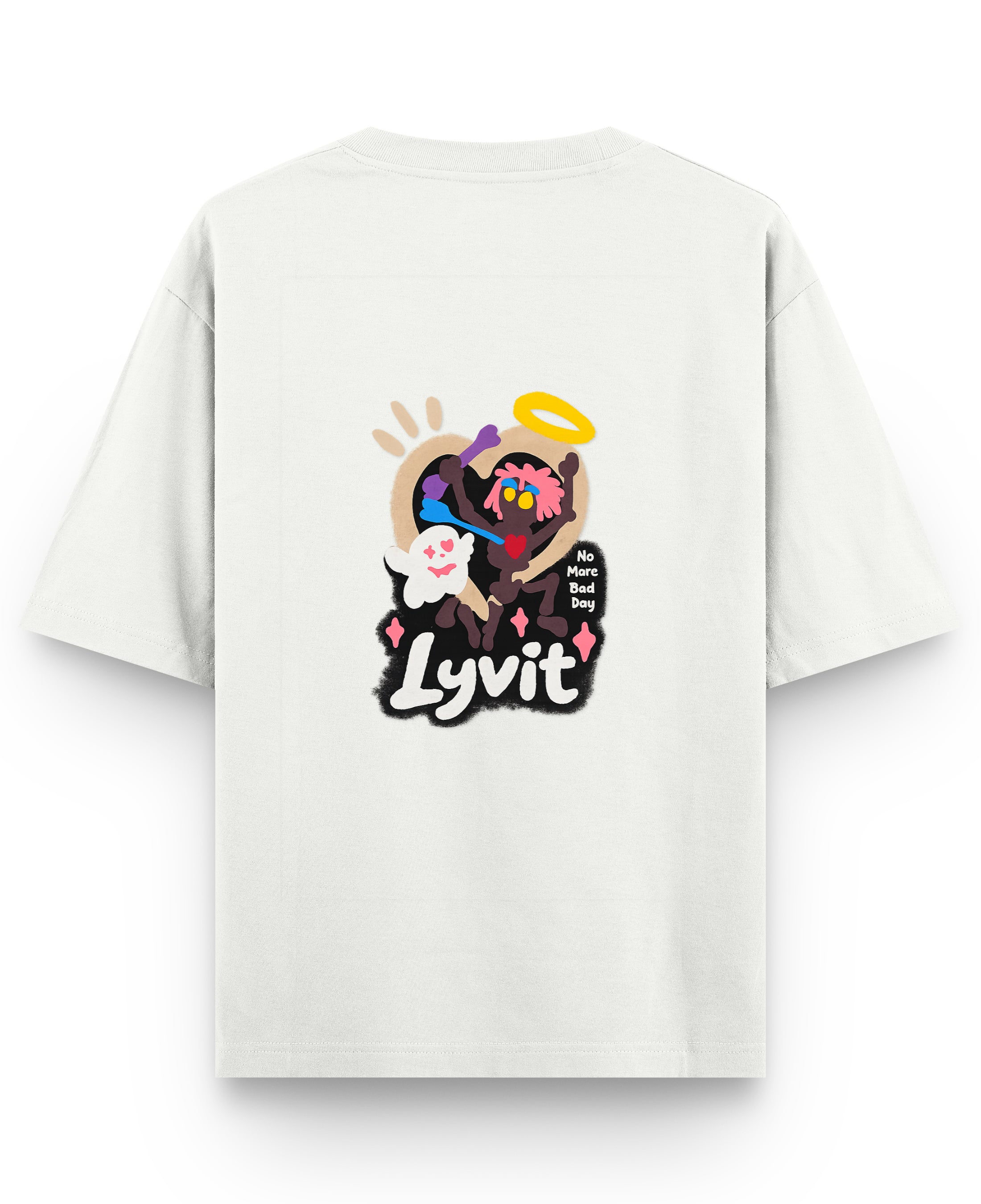 Off White Oversized T-shirt Back Design