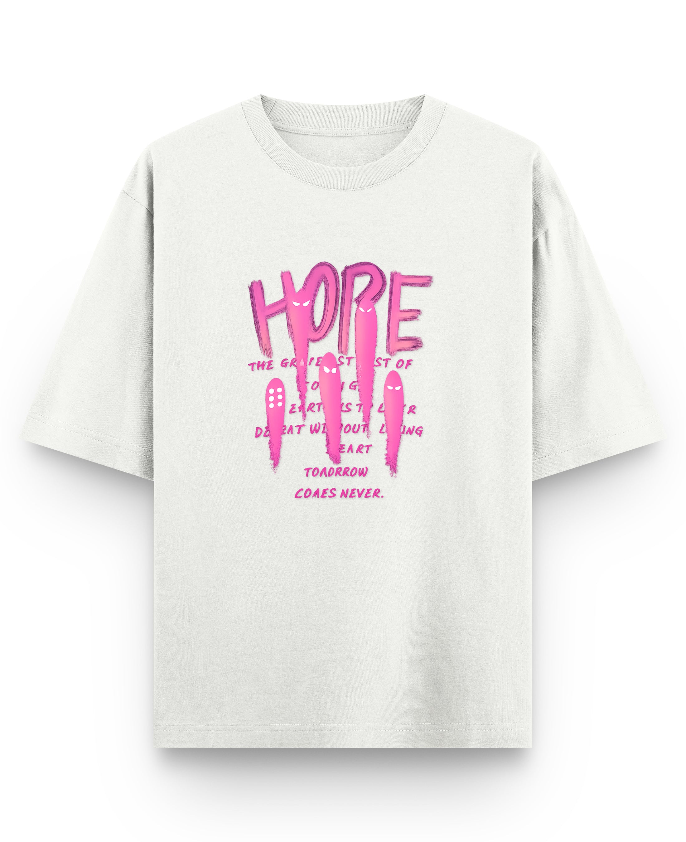 Off White Oversized T-shirt Front Design
