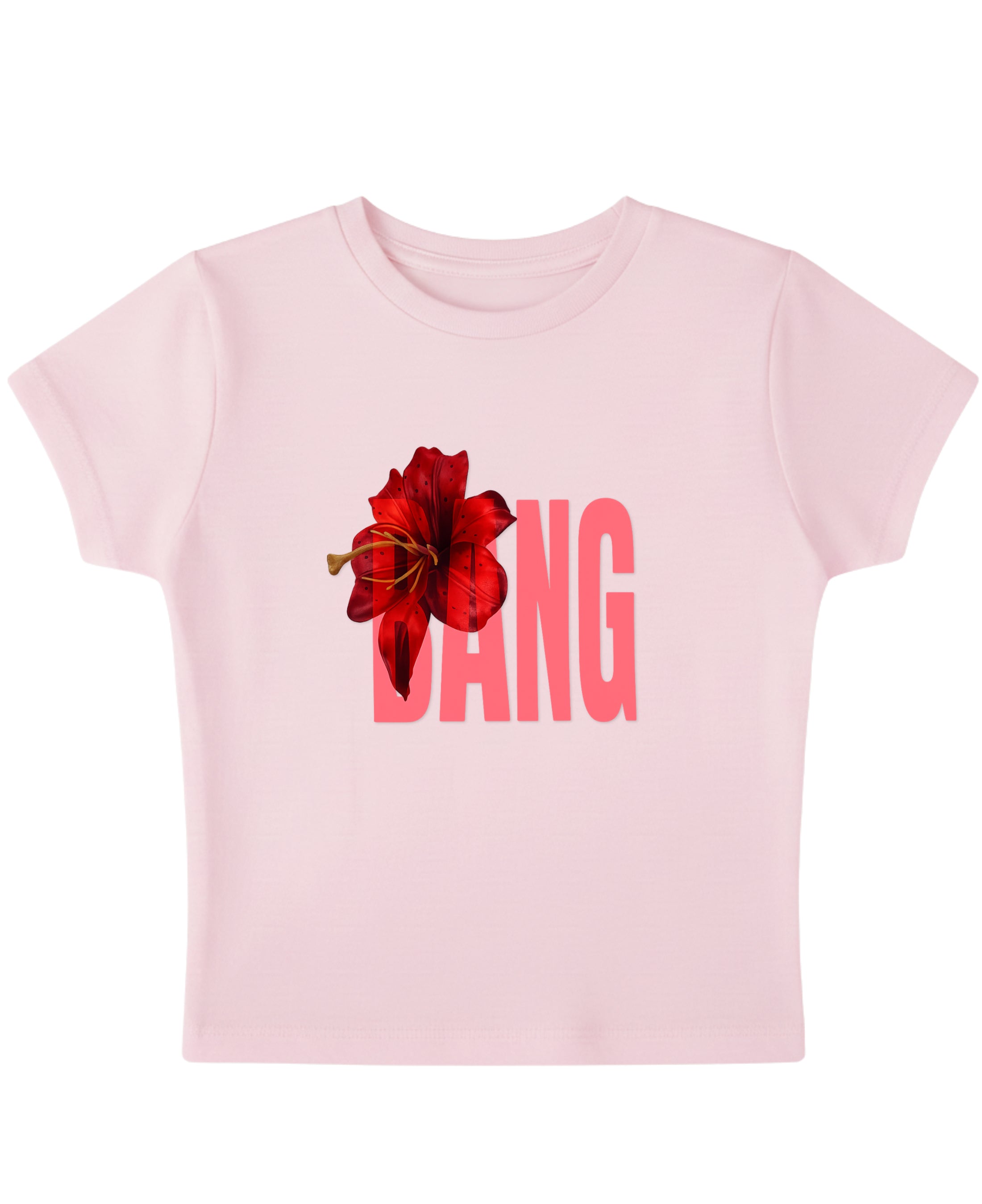 Baby Pink Baby Tee Front Design