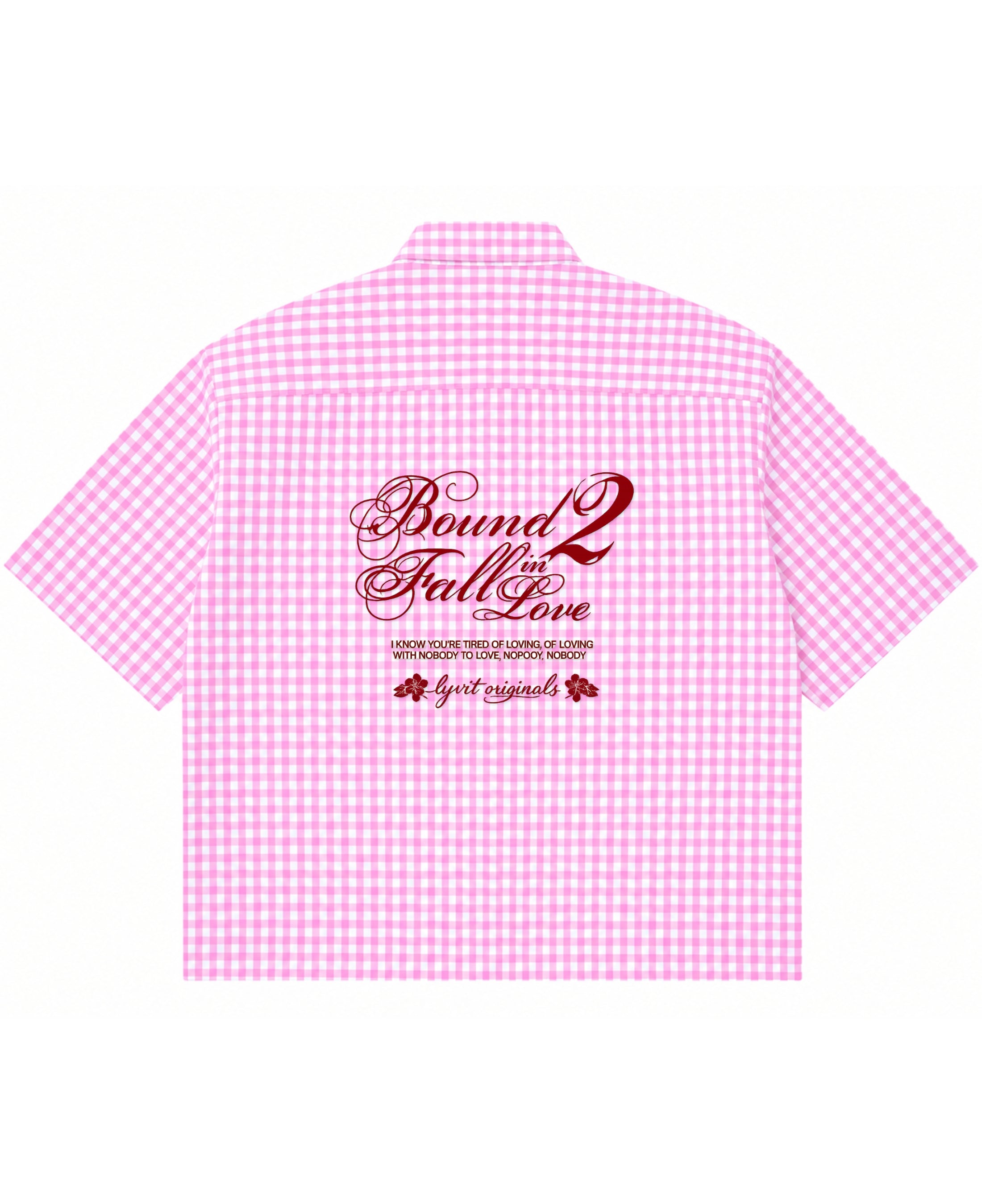 Pink Gingham Oxford Boxy Shirt Back Design