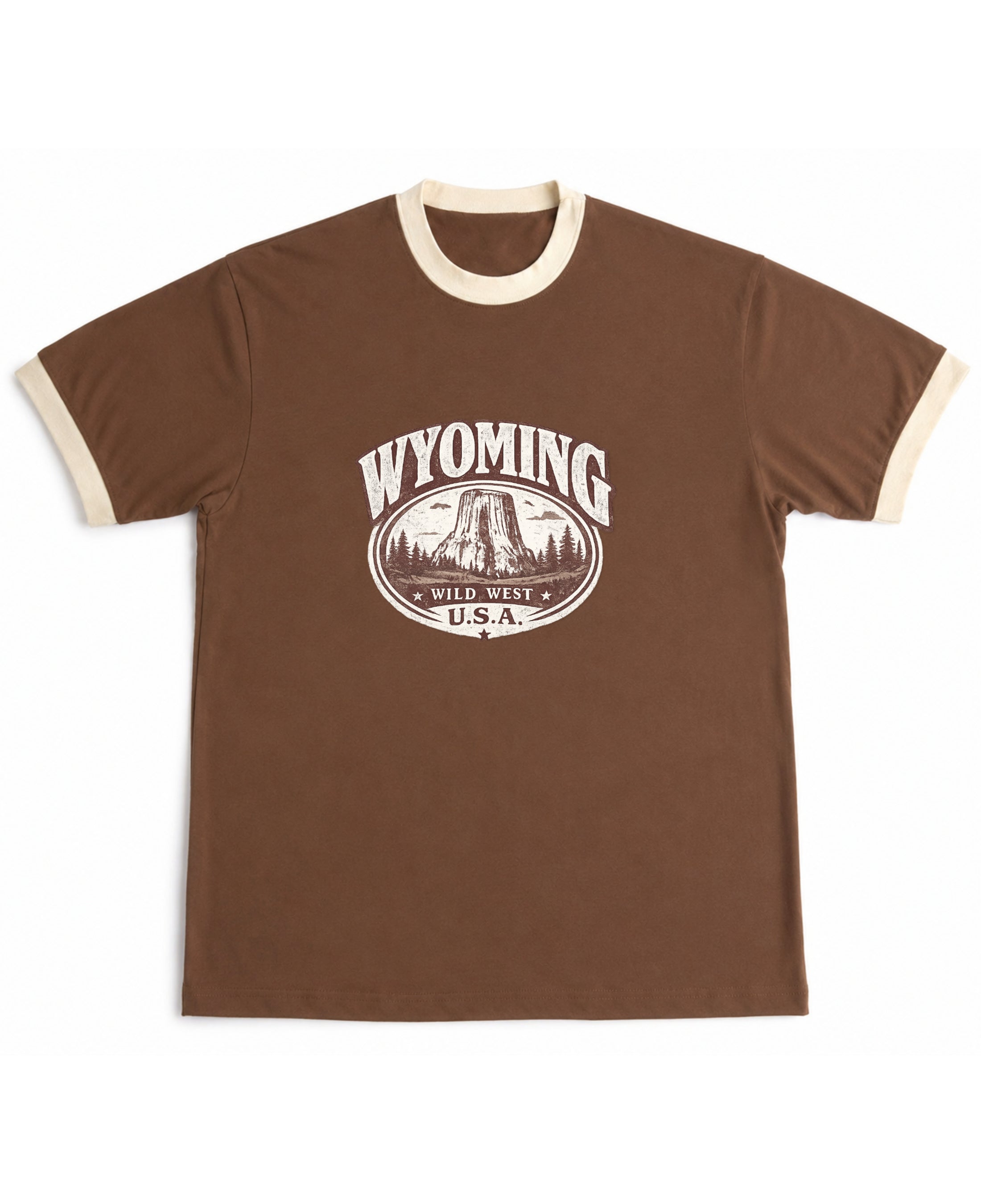 Mousse & Cream Ringer tee Front Design